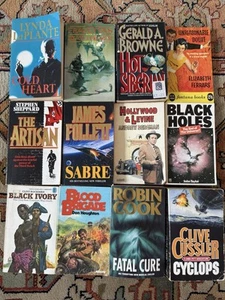 12 Vintage Paperback Reading Books Bundle Joblot War Science Fiction Horror TC - Picture 1 of 5