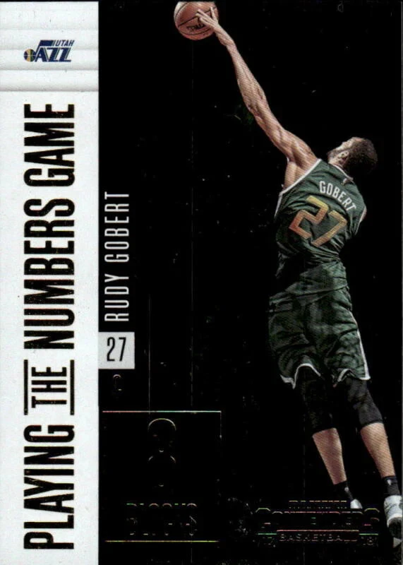 2017 PANINI CONTENDERS RUDY GOBERT 3 MINT PLAYING THE NUMBERS GAME UTAH JAZZ - Image 1 of 2