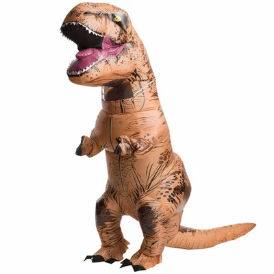 T-Rex 充气恐龙侏罗纪世界男女通用女式服装带声音 — 第 1/3 张图片