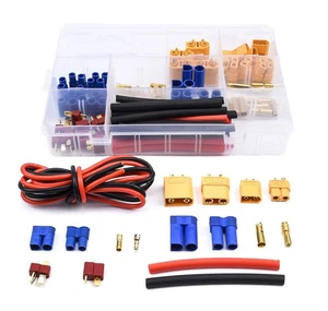 Readytosky XT60/XT90/EC3/EC5/T-Plug Male&Female Connector Adapters Kit+14AWG ... - Picture 1 of 9