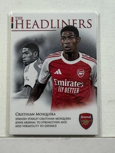 2025/26 Futera Headliners Arsenal Red #04 Cristhian Mosquera 25/50 - Imagen 1 de 2