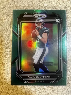 2022 Panini Prizm - Rookies Carson Strong #307 Green Prizm (RC) - Image 1 of 2