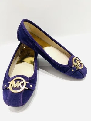 Zapatos de ballet Michael Kors MK Fulton sin usar, en caja, gamuza iris para mujer talla EE. UU. 7,5 Foto 1 de 4