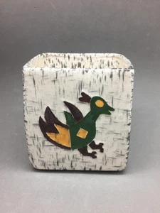 Valenty Zaharek Sedona Southwestern Vase Planter Utensil Holder Quail Bird MCM - Picture 1 of 10