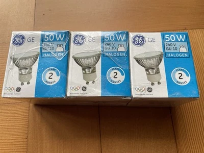 GE (General Electric) 50w 240v GU10 Halogen Bulb - 3 pack - Image 1 of 4