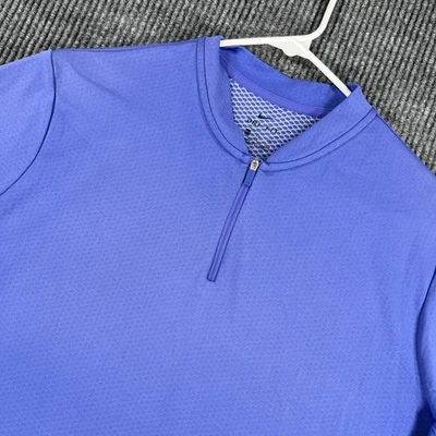 Camisa Nike Mujer 2XL XXL Azul Manga Corta Rendimiento Atlético Golf 1/4 Cremallera Foto 1 de 4