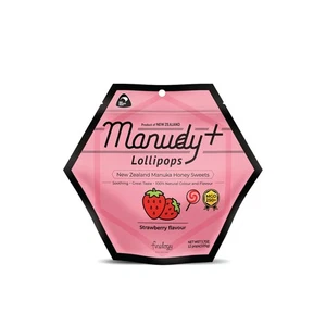 Manudy+ NZ Lecca-Lecca Miele di Manuka MGO250+ Ribes Nero 12 Pops Caramelle Naturali - Foto 1 di 28