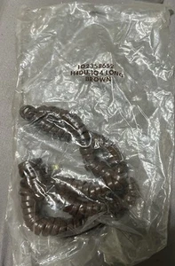 Western Electric Handset Cord H4DU-104 Long Brown NOS Modular Spring Phone - Zdjęcie 1 z 2