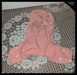 NEW Pink Fleece Dog Pajamas with Puppy Faces Size S - Picture 1 of 4
