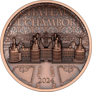 2024 Cook Islands Chateau de Chambor 50g Copper Antique Finish Coin Box with COA - Picture 1 of 3