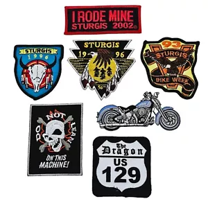 Sturgis Motorcycle Patch Lot (7) Assorted The Dragon Bike Week I Rode Mine - Picture 1 of 9