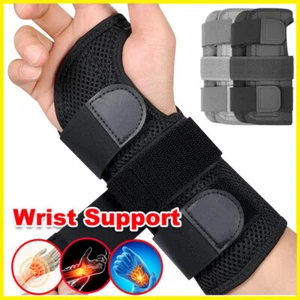 Wrist Support Brace Splint Sprain Carpal Tunnel Adjustable Strap Right Left Hand - Picture 1 of 21