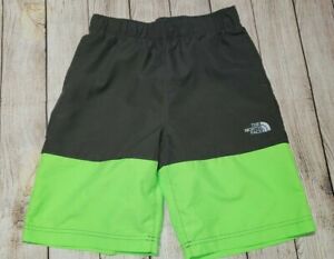 NORTH FACE Board Shorts Flash Dry Boy’s Large (14-16) Dark Gray/Green Athletic 