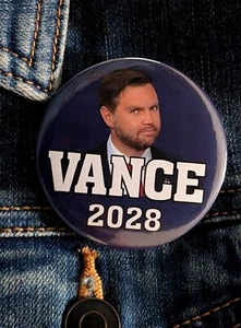JD Vance 2028 Pinback Button Republican MAGA Political Pin Vote USA Anti Liberal - Picture 1 of 2