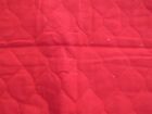 2/3 yd x 42" Single Sided Pre Quilted Cotton Fabric Solid Red