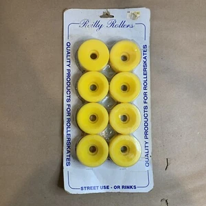 Reilly Rollers Roller Skates Wheels Pack Of 8 Yellow Vintage 60mm - Picture 1 of 7