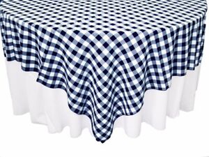 Tablecloth Square Checkered for Wedding, Party Rental, variety sizes & colors 