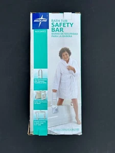 Medline Bath Tub Safety Grab Bar Vertical Hand Rail Support Grip 250lb Clamp-On - Picture 1 of 6