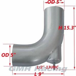 Aluminized 5" OD Exhaust Elbow For Freightliner Century Columbia A04-17476-000 - Picture 1 of 7