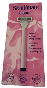 Skintimate Bloom Razor Women 4-Blade 1 Handle + 2 Cartridges Unopened - Picture 1 of 2