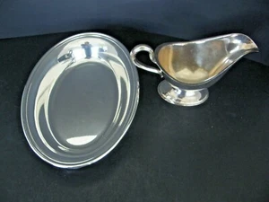 PIECES DE CRÉMIER ET PLATEAU VINTAGE EN ARGENT STERLING - Photo 1/7