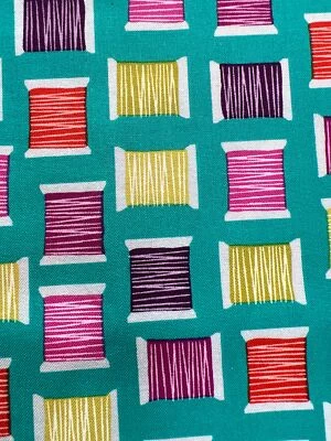 Fabric - OOP Colorful Design By Michael Miller titled, "Cool Spools" 100% Cotton - Image 1 of 4