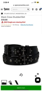Body Rage Black Crosses Unisex Belt Sm/Md - Picture 1 of 1