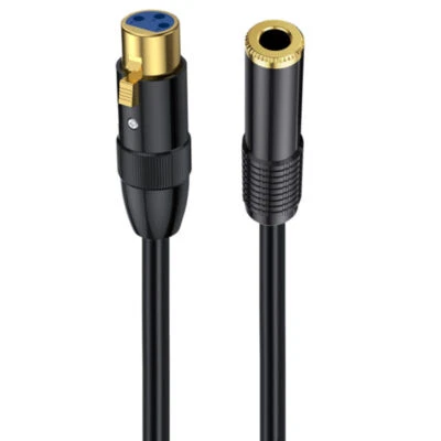 6.35mm Female to XLR Female Mic Audio Extension Cable for Microphone, Mixer 0.5m - Image 1 of 4