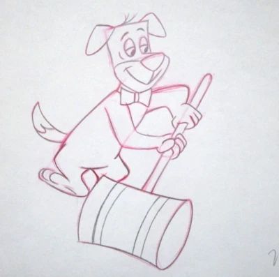 1964 HUCKLEBERRY HOUND OPENING HANNA-BARBERA ORIGINAL PRODUCTION cel DRAWING - Image 1 of 2