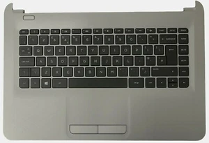 Nueva cubierta táctil HP 14-AC gris reposamanos teclado QWERTY UK 813915-031 - Imagen 1 de 2