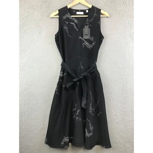 New Billy Reid Pleated sleeveless belted v neck dress size XS $598 Silk - Picture 1 of 14
