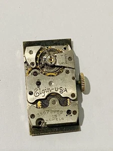 Vintage Elgin 484 Movement Model 1 Watch Dial 1928 For Parts - Imagen 1 de 4