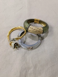 Lote de 3 Brazaletes Alexis Bittar Lucita y Cristal *Ver Descripción* - Imagen 1 de 13