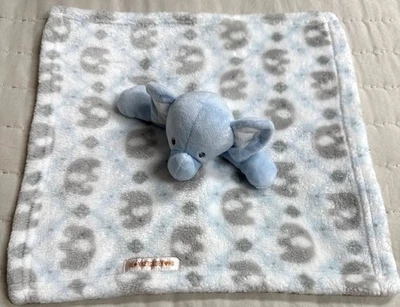 Mantas y más allá elefante azul gris gris Lovey manta de felpa bebé Blankie Foto 1 de 4