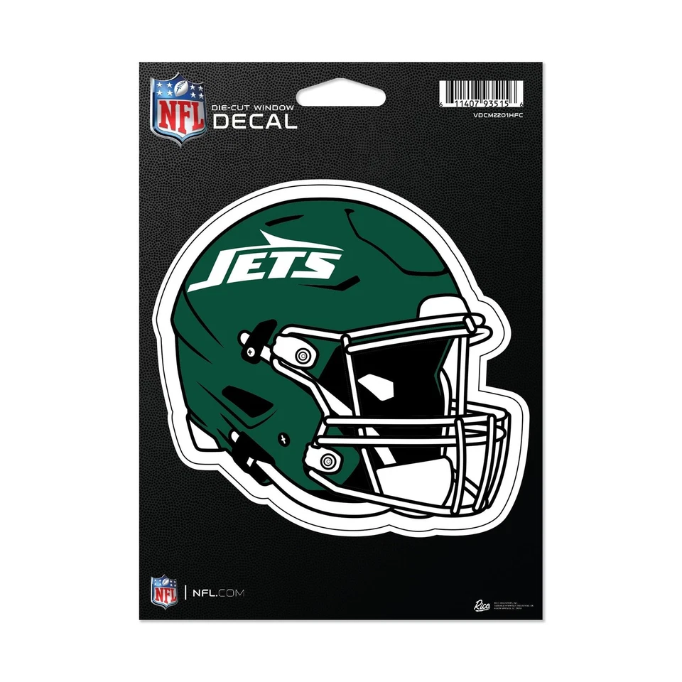 New York Jets Diseño Casco 5 Pulgadas Vinilo Troquelado Calcomanía Adhesiva, Adhesivo Completo... Foto 1 de 1