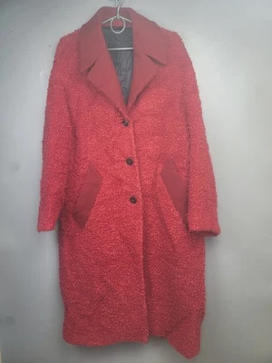 Abrigo de peluche Paul Smith Mailnline de lana en bucle rojo para mujer talla 40 IT Foto 1 de 4