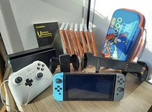 Nintendo Switch Bundle – 10 Games, Accessories, 32GB SD Card – Great Condition! - Picture 1 of 16