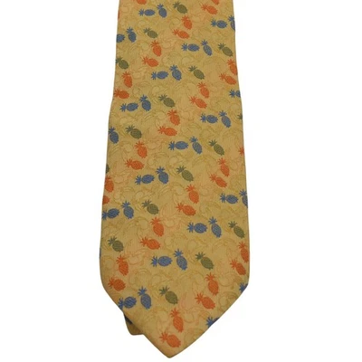 Corbata Tommy Bahama Piña Tucán Tropical Amarilla Hecha en EE. UU. 100% Seda Foto 1 de 4