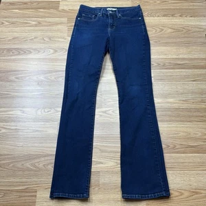Levis 315 Shaping Bootcut Jeans Womens 27 Dark Blue Stretch Denim Mid Rise - Picture 1 of 9