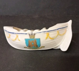 Crested China Arms Of Aberystwyth Ruderboot Arcadian Pottery - Bild 1 von 5