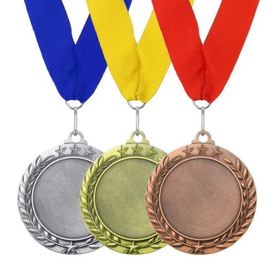 3Pcs Award Medal, 1st 2nd 3rd Prize Winner Award Medal with Ribbon, Multicolor - Image 1 of 4