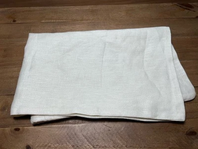 "Funda de almohada lumbar Pottery Barn Everyday de lino marfil 16""x26""" Foto 1 de 4