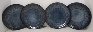 Laurie Gates Blue Salad Plates Arches Dots California Designs 4 Pc - Picture 1 of 7