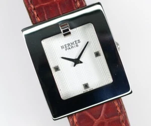 Hermes Uhr BE1.210 Damenuhr Quarz Edelstahl 4x Wechselarmband Leder - Bild 1 von 13