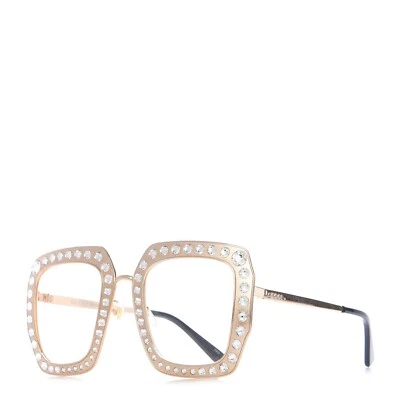 Gafas de sol Gucci de gran tamaño con marco de metal dorado cristales cuadrados aviador GG0115S 005 Foto 1 de 4