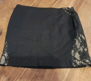 Neu mit Etikett Express Damen-Minirock schwarz gefüttert Größe 8 neu mit Etikett - Bild 1 von 3