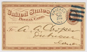 UX3 Government Postal Card, ad for Chase, Hanford & Co. Oils. Chicago, IL. CDS. - Picture 1 of 2