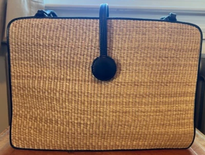 Bolso Bandolera Dokkim Nantucket Cuero Paja Negro Foto 1 de 4