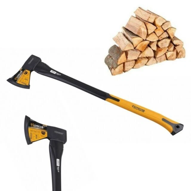 Hoteche Ascia Spaccalegna Manico in ABS - Nera/Gialla (7426845317890)