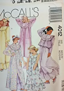 McCall's 4012 Damas Vestidos de Noche Patrón de Costura Nuevo Talla Med Sobre Dañado - Imagen 1 de 8